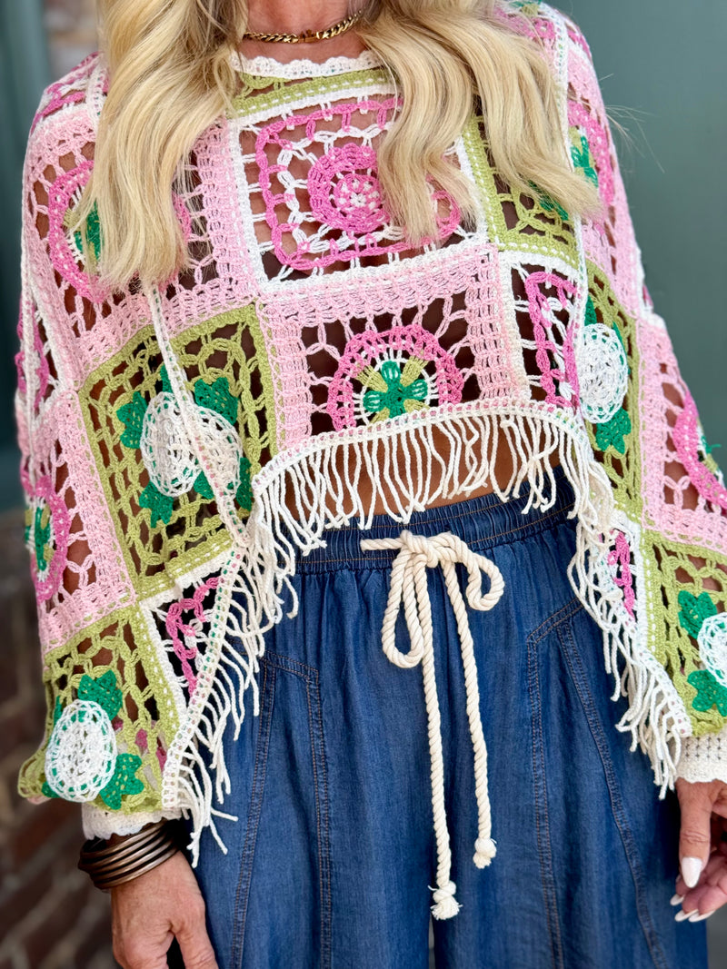 Crochet Fringe Hem Top