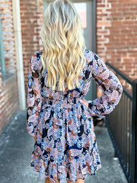 Paisley Print Smocked Waist Dress