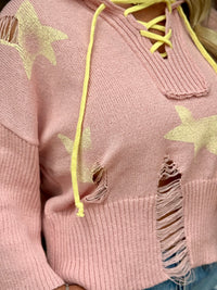 Distressed Star Summer Sweater