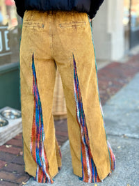 Corduroy Multicolor Panel Pants