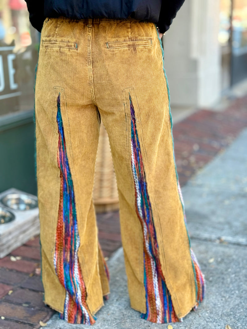 Corduroy Multicolor Panel Pants
