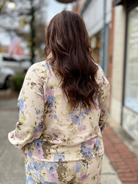 Floral Half Zip Top