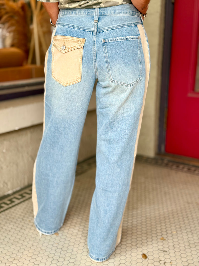 Contrast Side Stripe Pants