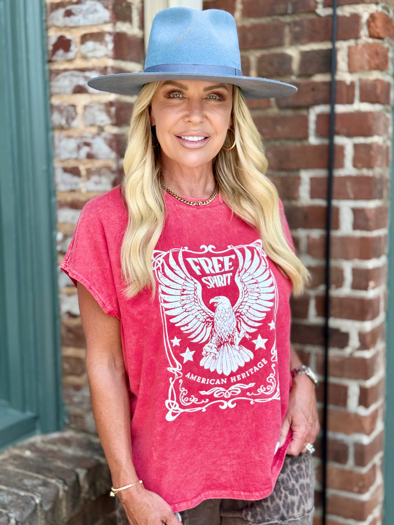 Washed Free Spirit Graphic Tee