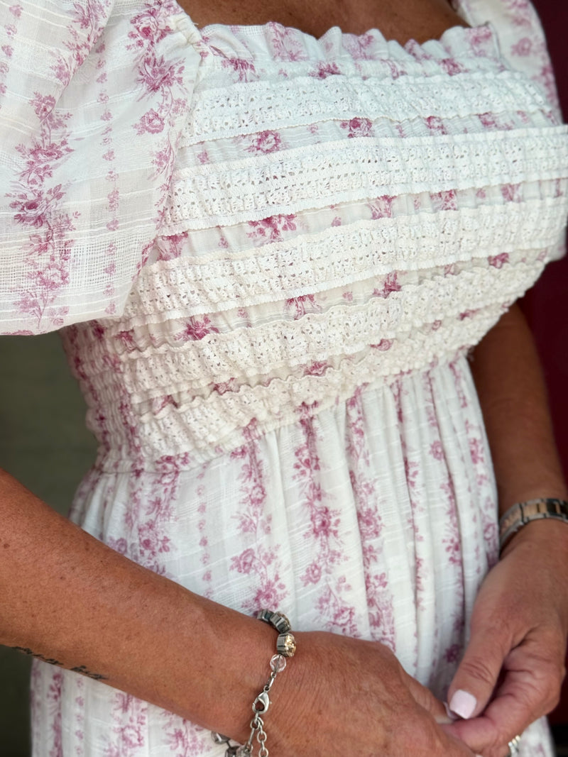 Ditsy Floral Smocked Dress