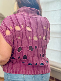 Distressed Sweater Top