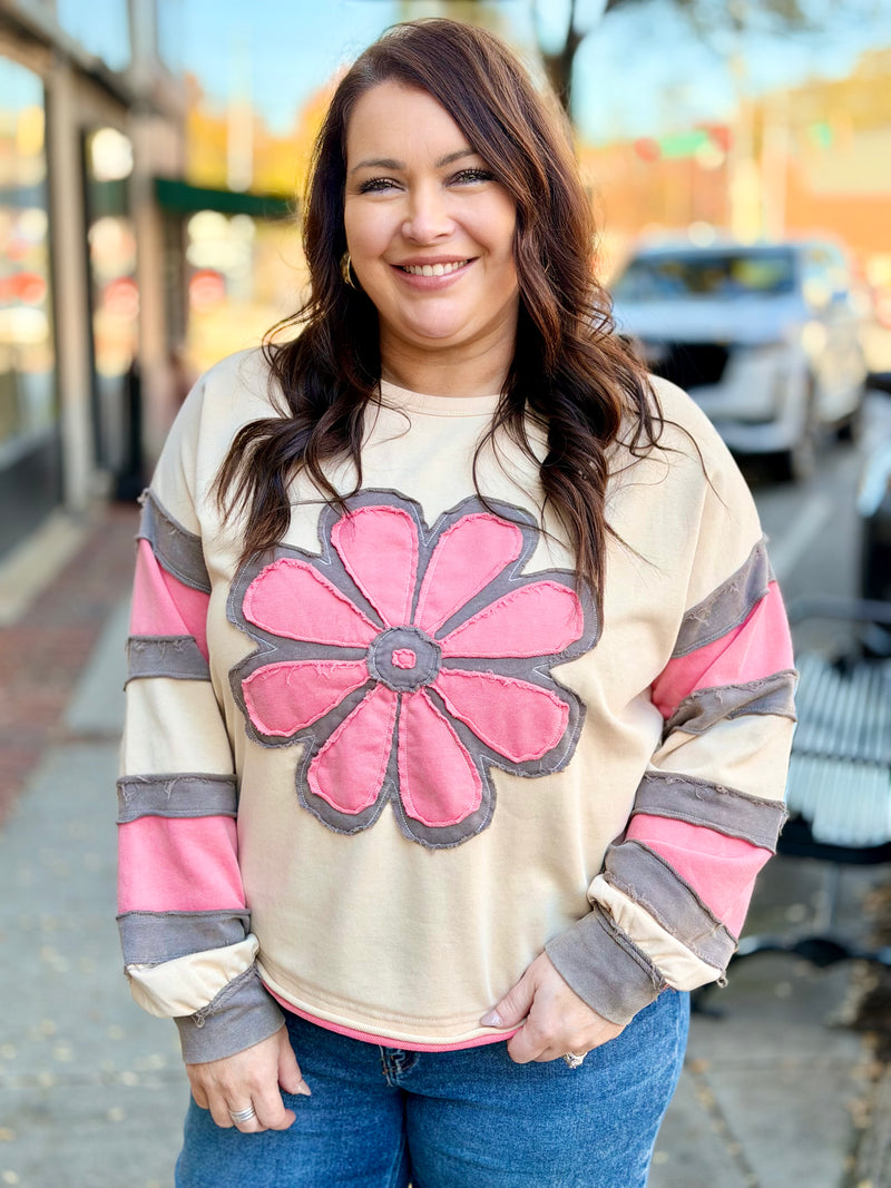 Oversized Flower Patch Top