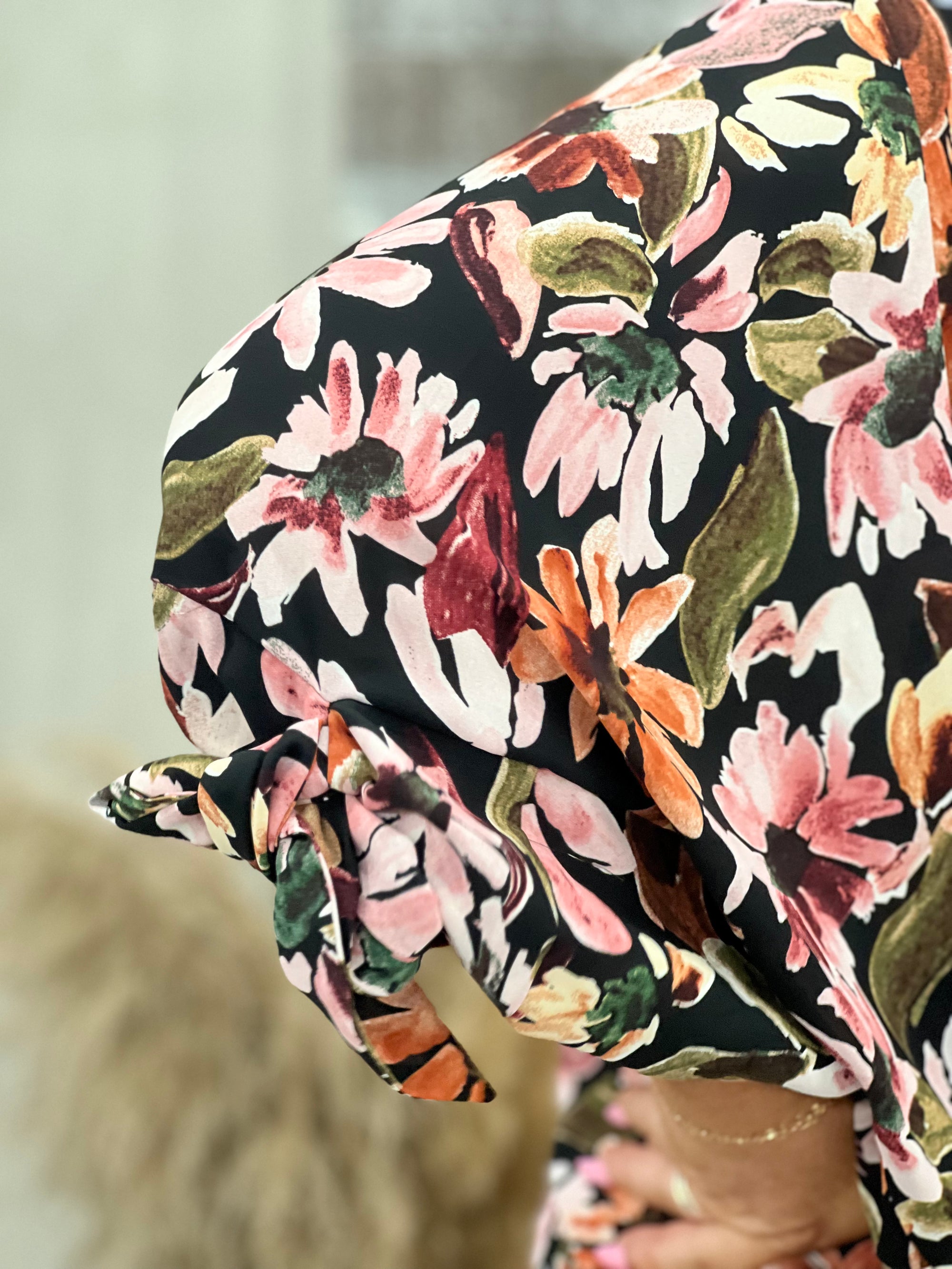 Floral Printed Dolman Sleeve Top