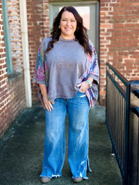 Boho Patchwork Poncho Top