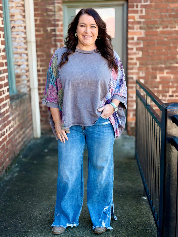 Boho Patchwork Poncho Top