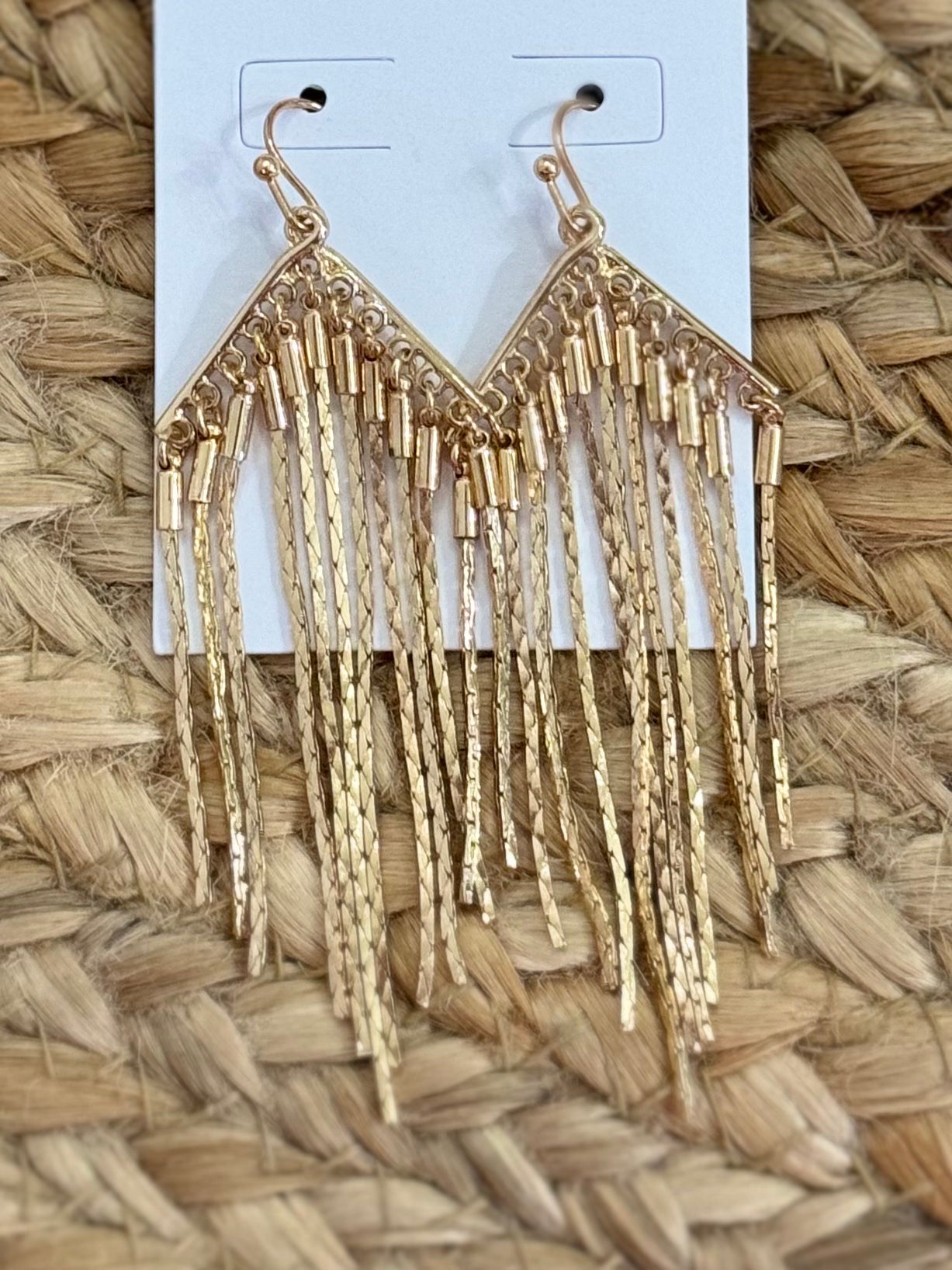 Chain Fringe Earrings in Gold