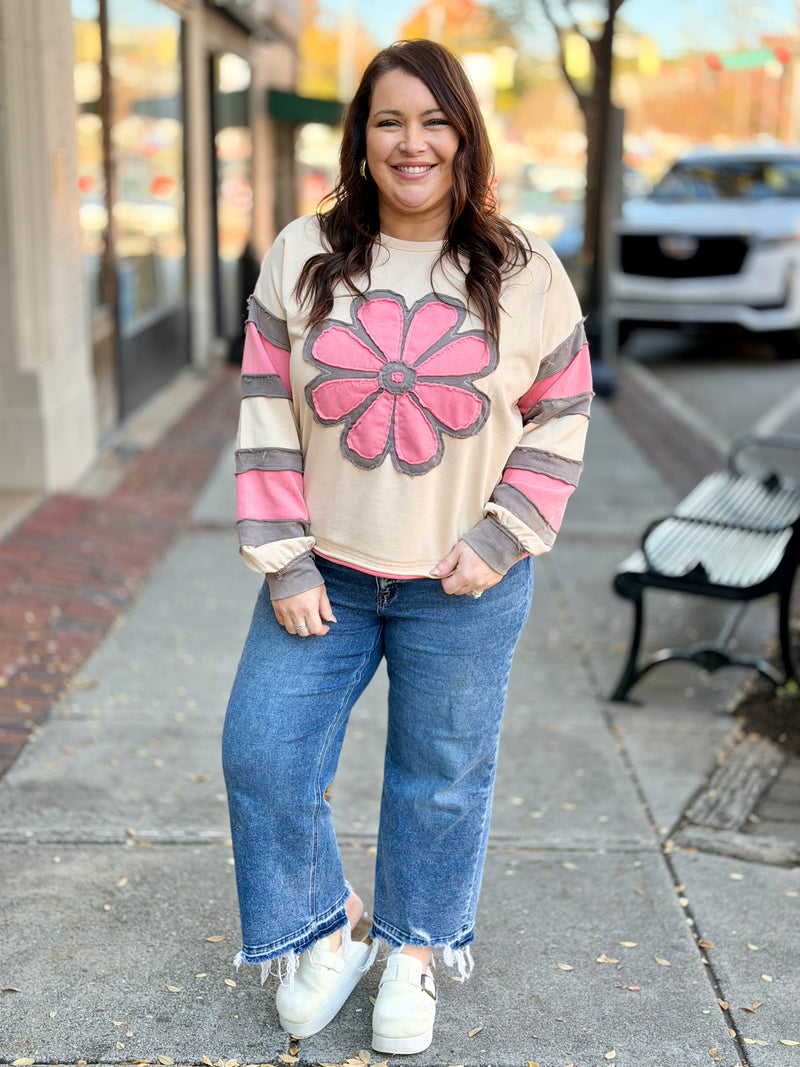 Oversized Flower Patch Top