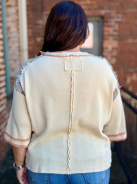 Plaid Flower Patchwork Top