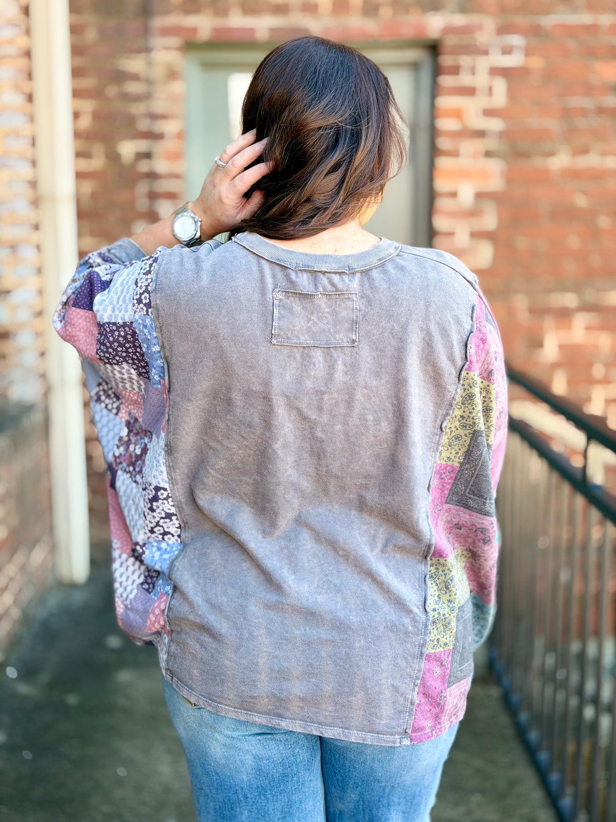Boho Patchwork Poncho Top