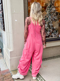 Ruched Wide Leg Jumpsuit