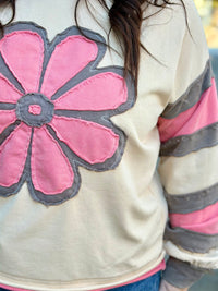 Oversized Flower Patch Top