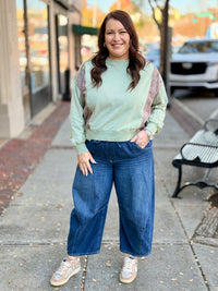 Paisley Colorblock Top