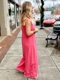 Ruched Wide Leg Jumpsuit