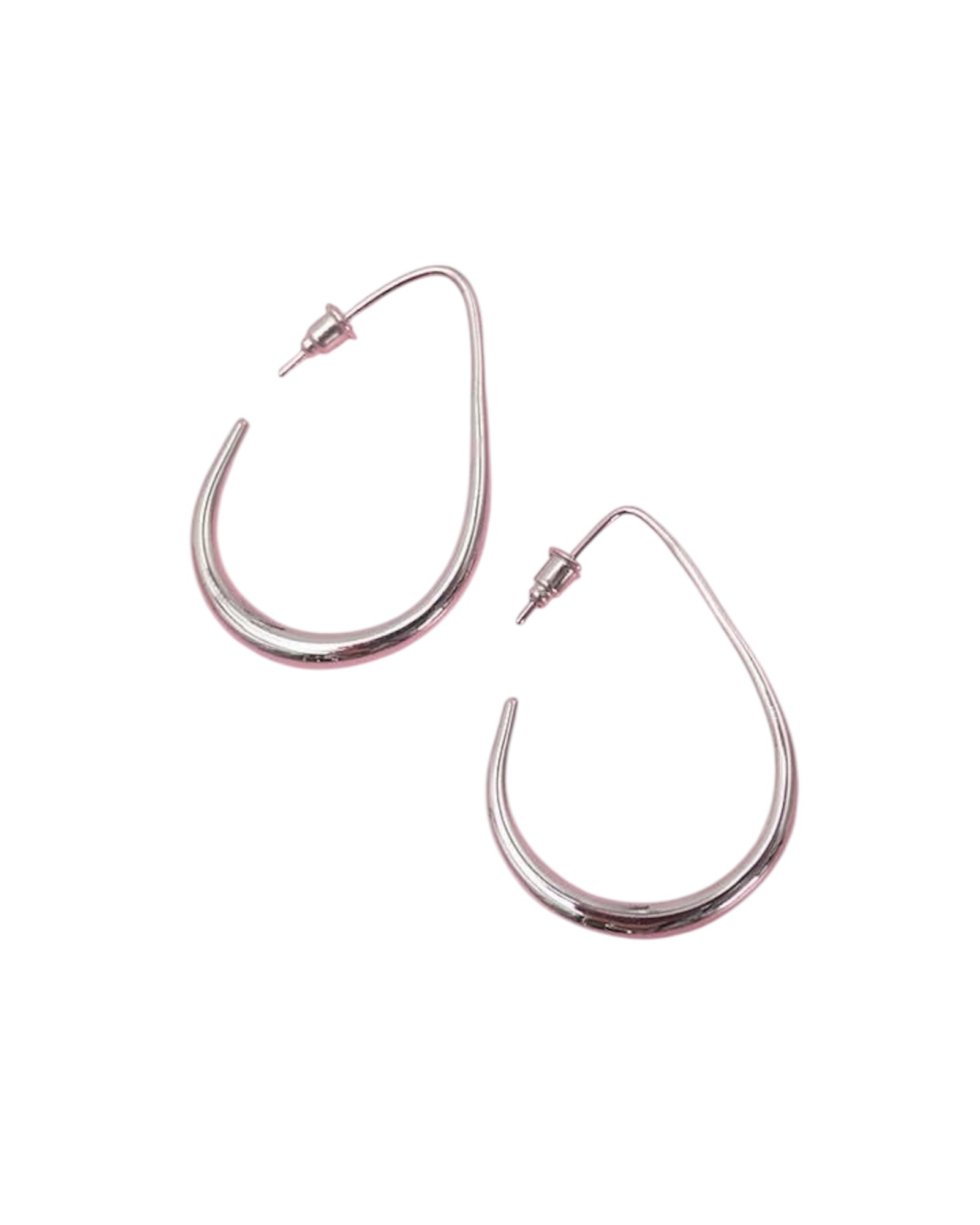 Raindrop Hoops | Silver