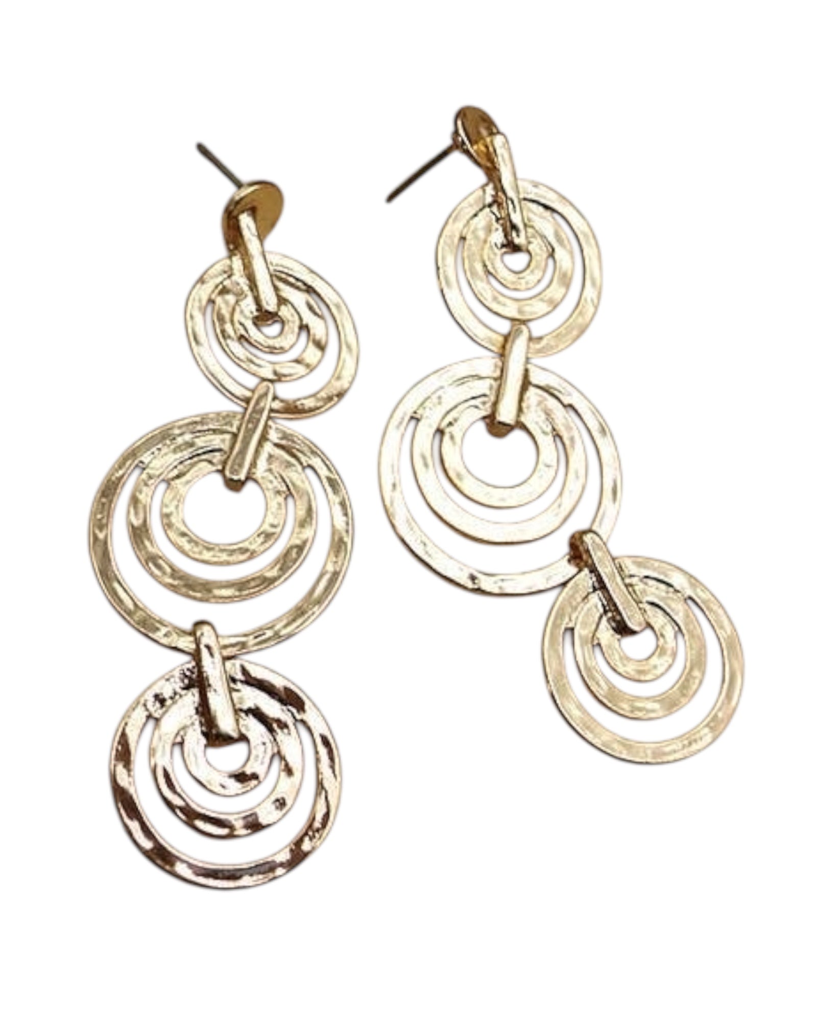 Triple Circle Drop Earrings