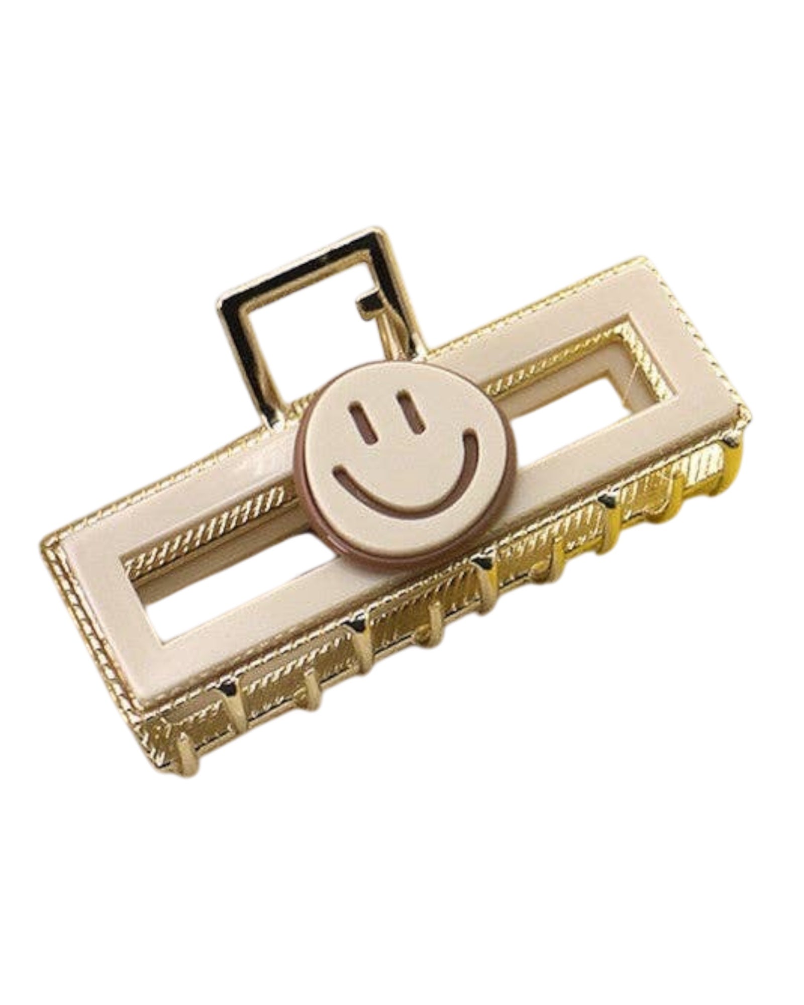 Smiley Rectangle Clip | Ivory