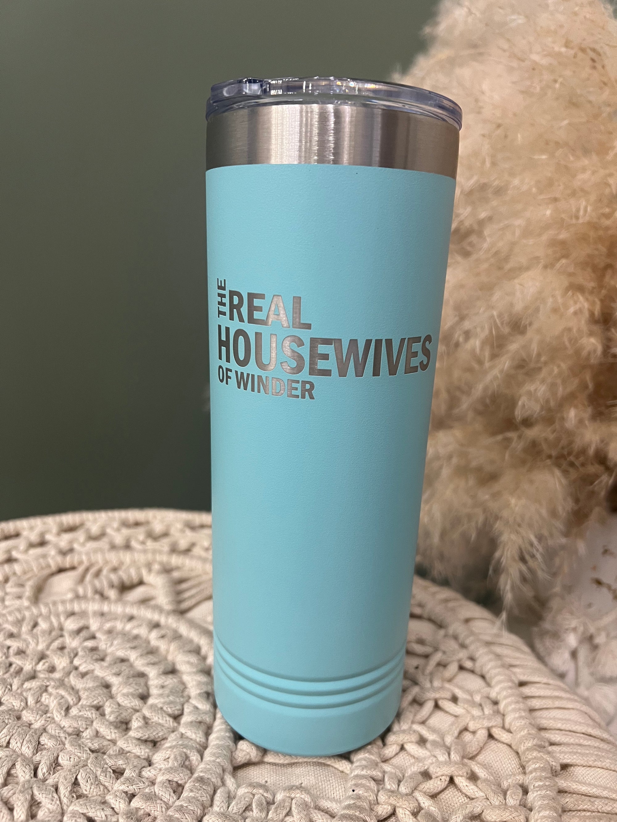 The Real Housewives of Winder Skinny Tumbler in Teal