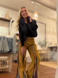 Corduroy Multicolor Panel Pants