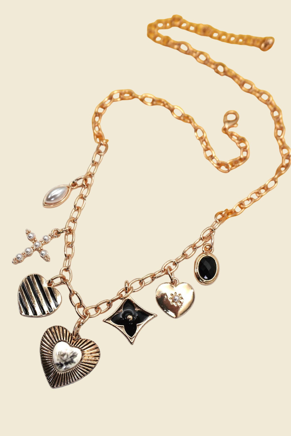 Heart Multi Charm Necklace