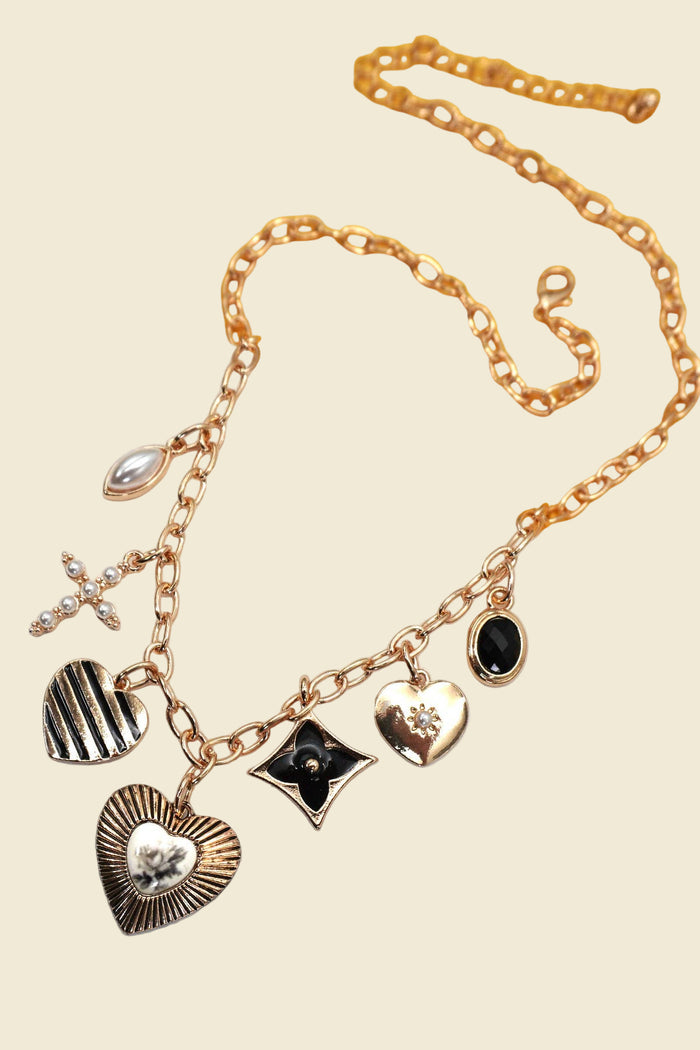 Heart Multi Charm Necklace