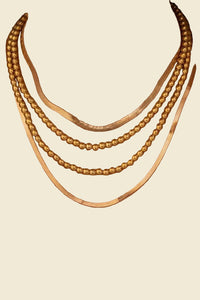 Herringbone + Ball Chain Necklace Set