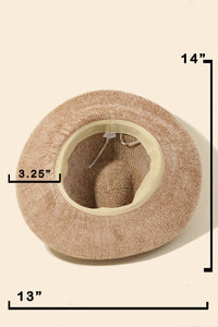 Chenille Panama Hat | Taupe