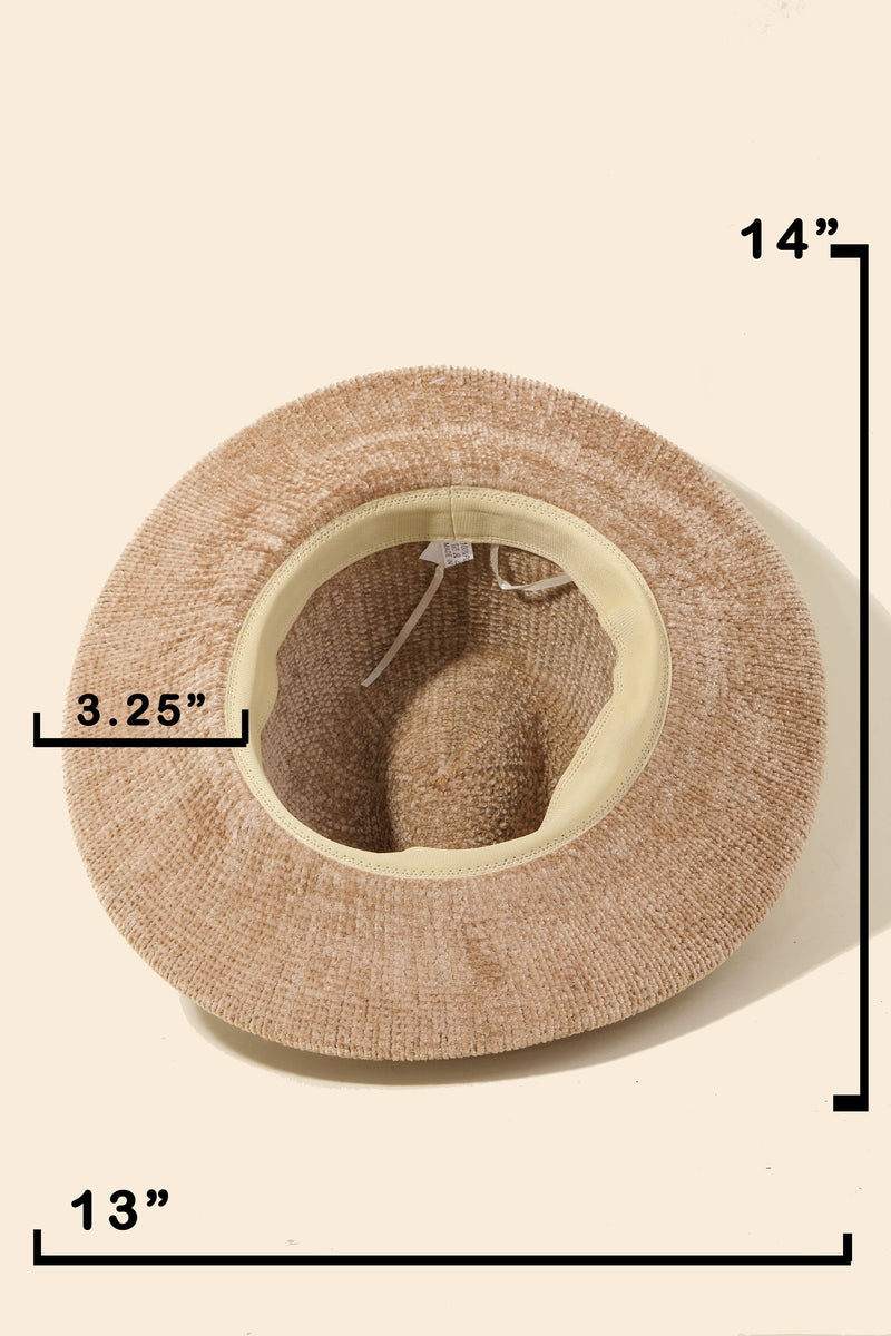 Chenille Panama Hat | Taupe
