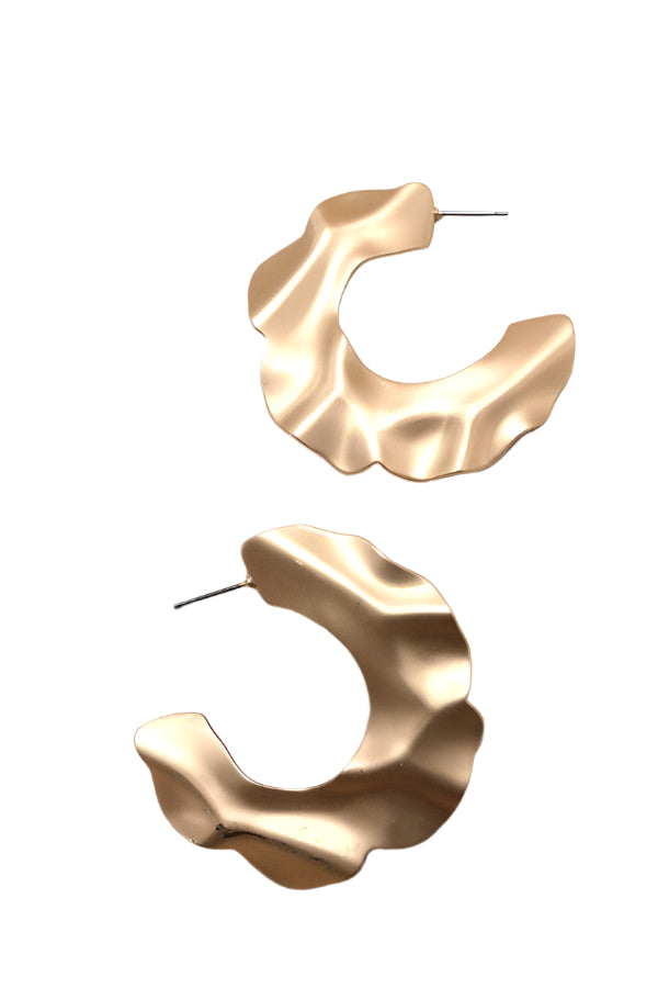 Matte Hammered Earrings