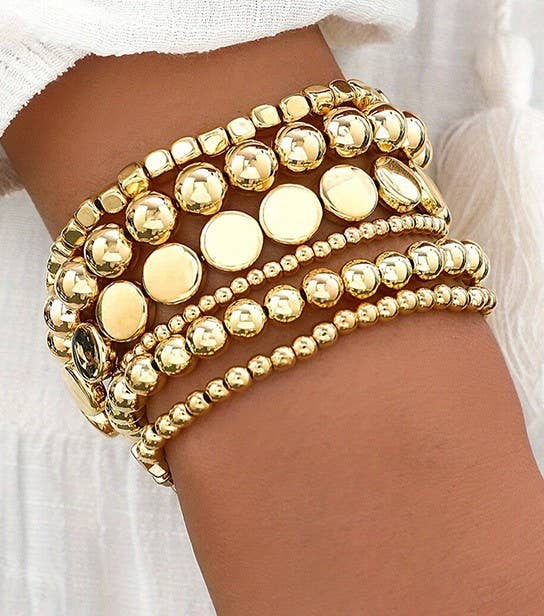 Stretchy MIxed Ball Bracelet Set