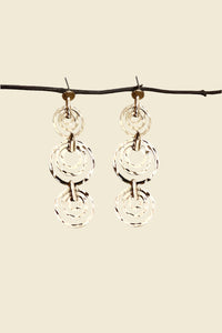 Triple Row Circle Drop Earrings
