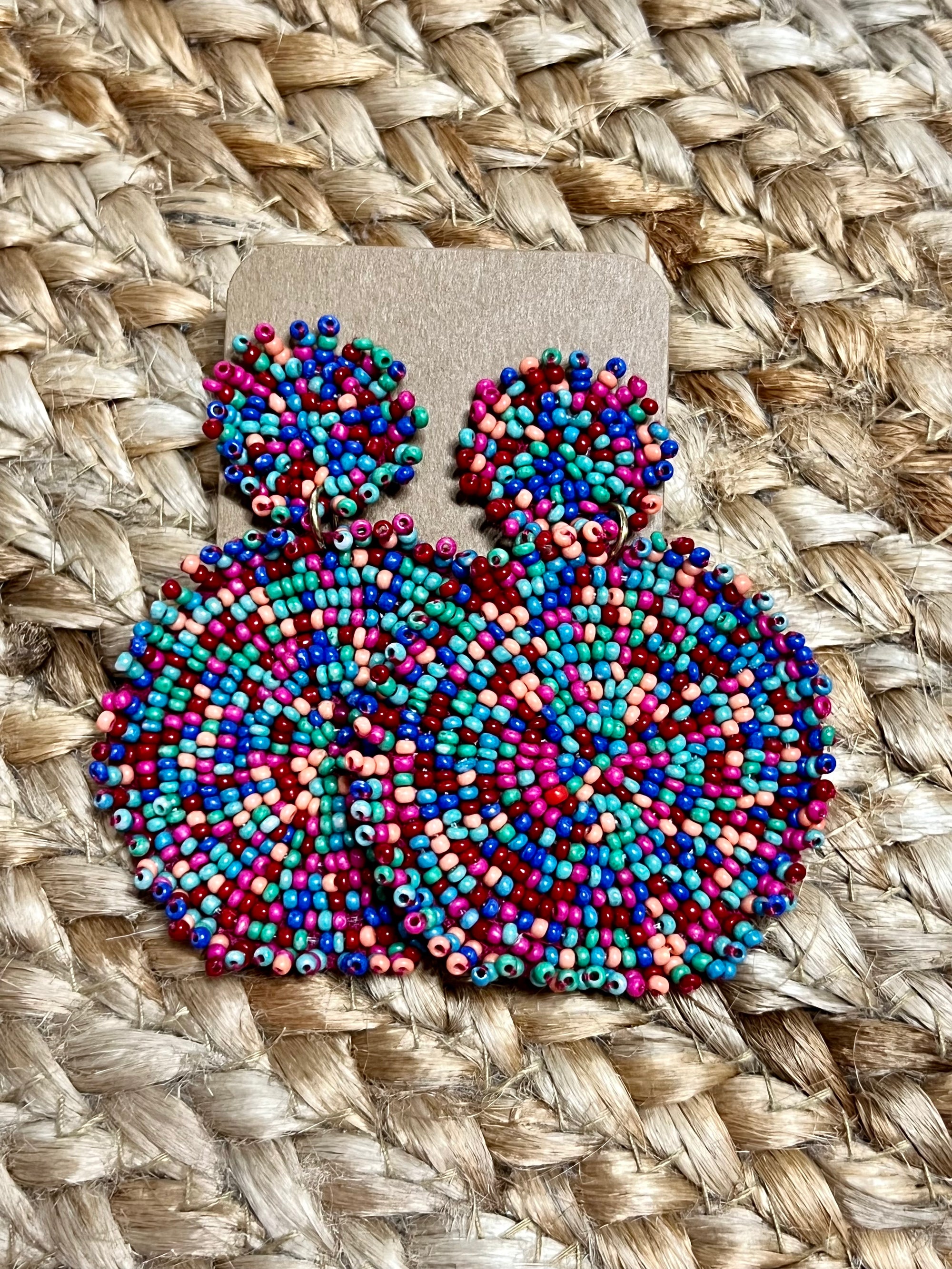 Multicolor Circle Bead Earrings
