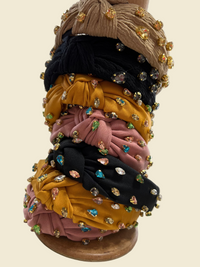 Multi Colored Jewel Knotted Headband